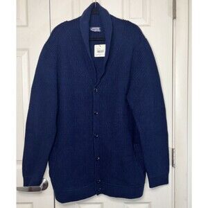 Jeremy Argyle Cardigan Sweater Navy XXL New